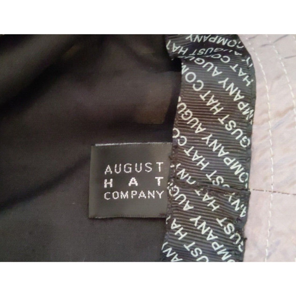 August Hat Company Polyester Bucket Hat Gray Black Large Brim Sun Lightweight - Picture 3 of 4